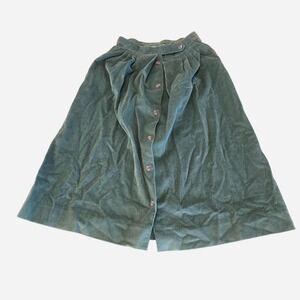 WOMENS TRUE‎ VINTAGE 70'S GREEN CORDUROY SKIRT